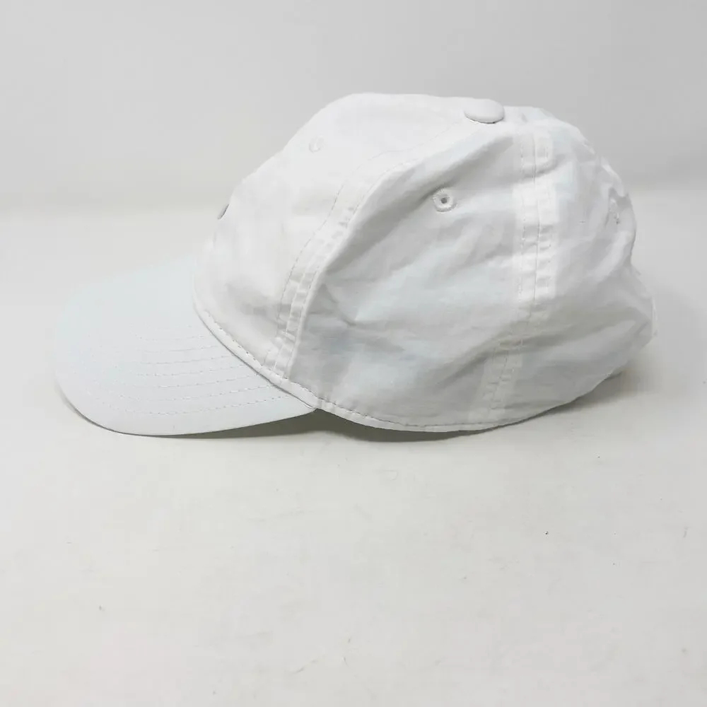 Adidas Womens White Black Relaxed Strap Back Hat Embroidered Logo Cap Adjustable